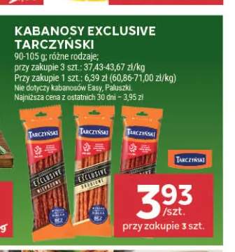 Kabanosy Exclusive Tarczyński drobiowe +3 warianty
