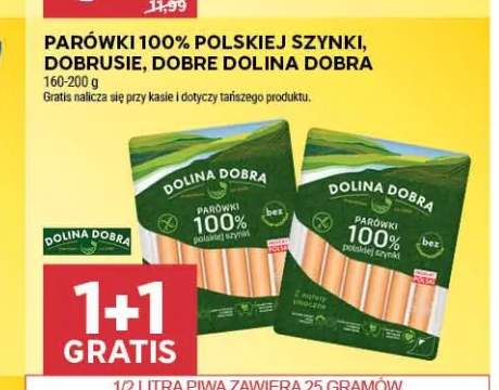 Parówki 100% polskiej szynki Dolina Dobra +2 warianty