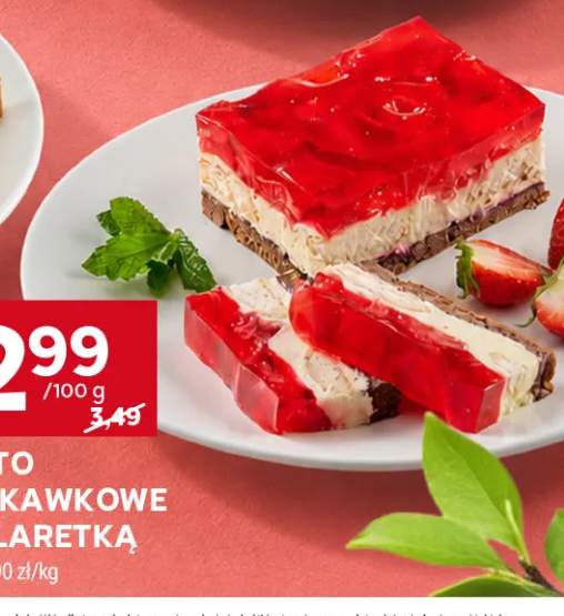 Ciasto truskawkowe z galaretką Bizon