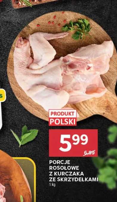 Porcje rosołowe z kurczaka ze skrzydełkami