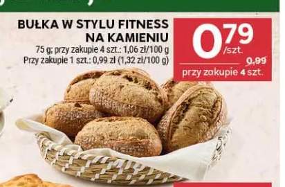 Bułka w stylu fitness na kamieniu