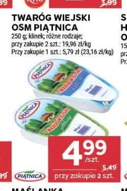 Twaróg Wiejski klinek półtłusty OSM Piątnica +2 warianty