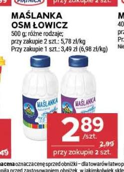 Maślanka naturalna OSM Łowicz +2 warianty
