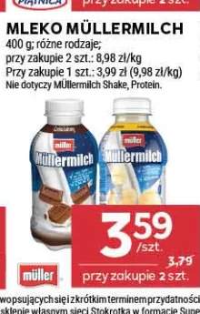 Napój mleczny Müllermilch truskawkowy +3 warianty