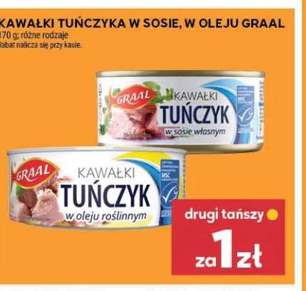 Kawałki tuńczyka w oleju roślinnym Graal +1 wariant