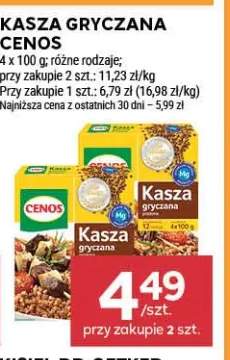 Kasza gryczana biała Cenos 4-pak 100 g +1 wariant