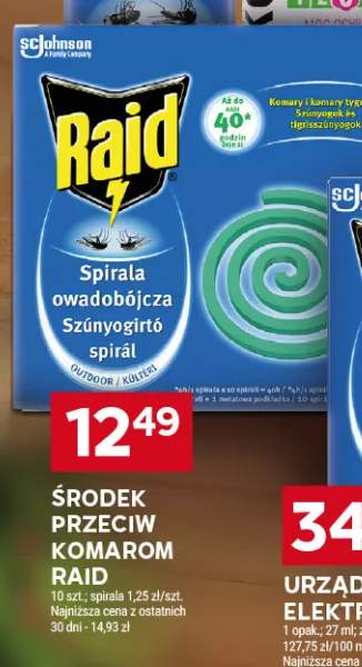 Środek przeciw komarom Raid spirala owadobójcza