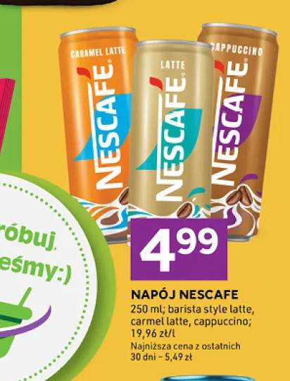 Napój Nescafe Cappuccino +2 warianty