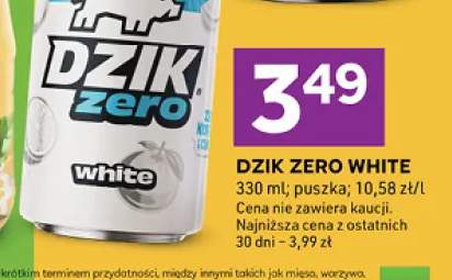 Napój energetyczny Dzik Zero White