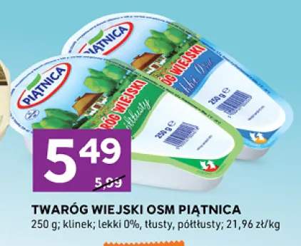 Twaróg wiejski OSM Piątnica tłusty +2 warianty