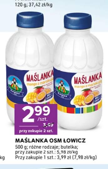 Maślanka Łowicz mango z marakują