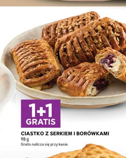 Ciastko z serkiem i borówkami