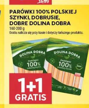 Parówki 100% polskiej szynki Dolina Dobra +2 warianty