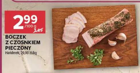 Boczek z czosnkiem pieczony Hańderek