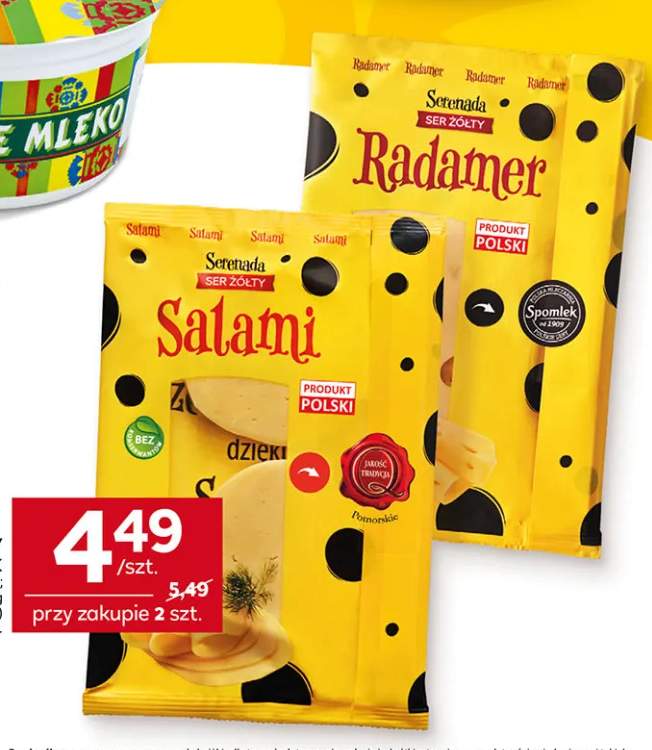 Ser żółty Serenada Radamer Spomlek plastry +1 wariant