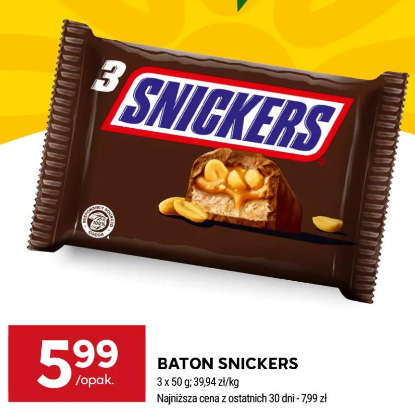 Baton Snickers 3-pak 50 g