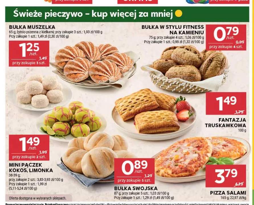 Bułka muszelka +5 wariantów