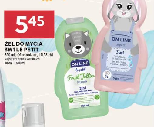 Żel do mycia 3w1 On Line Le Petit Fruit Jellies +1 wariant