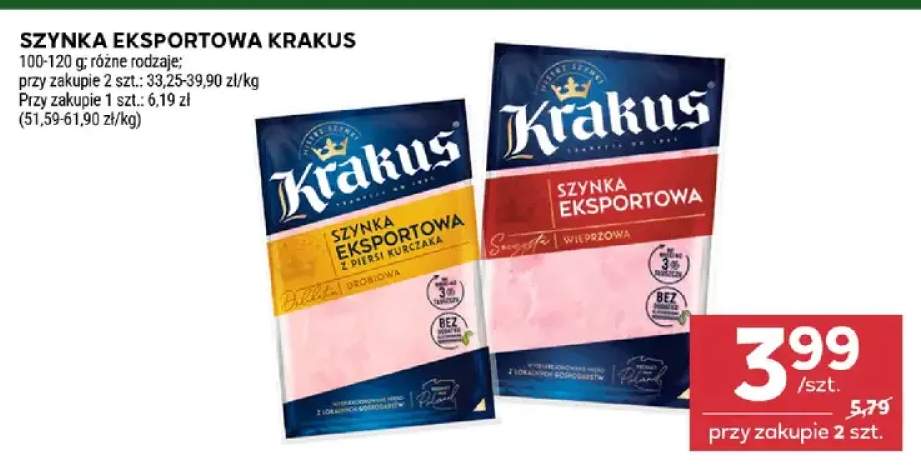 Szynka eksportowa wieprzowa Krakus +1 wariant