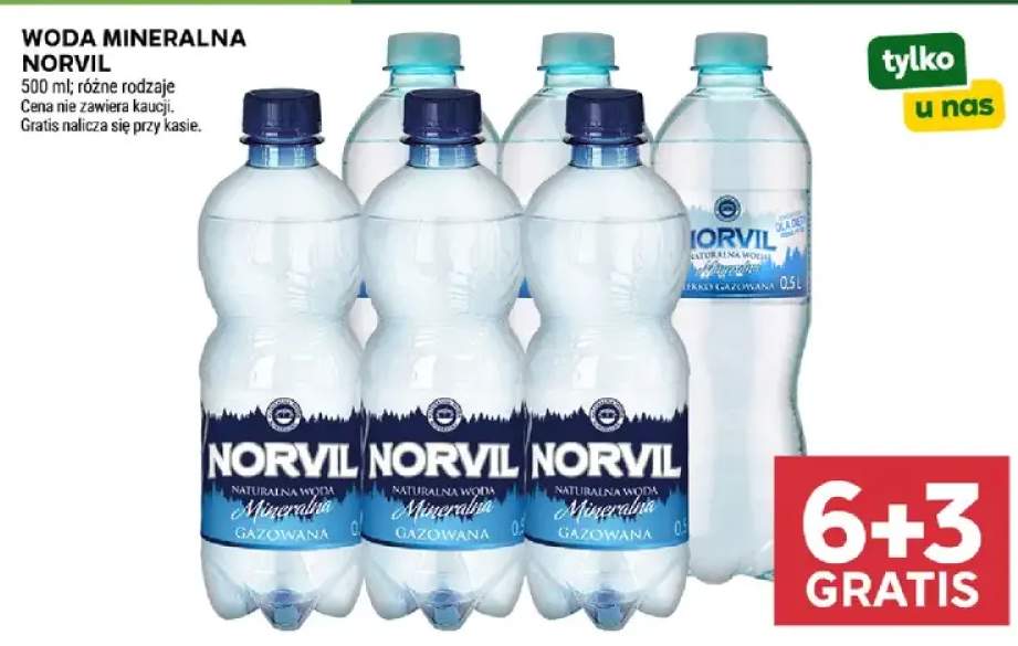 Woda mineralna Norvil lekko gazowana +1 wariant