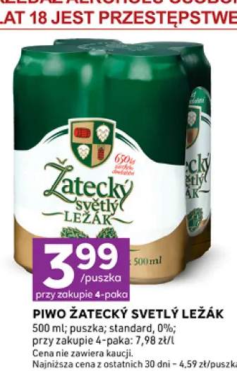 Piwo Žatecký Světlý Ležák