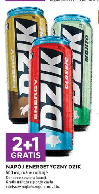Napój energetyczny Dzik Classic +2 warianty