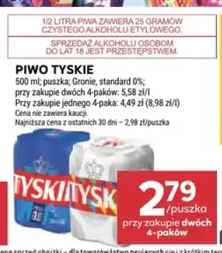 Piwo Tyskie Gronie +1 wariant