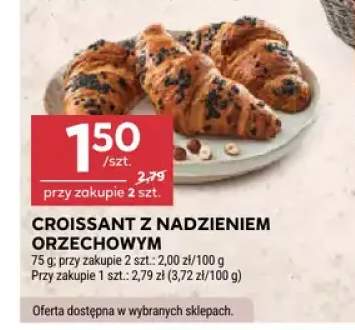 Croissant z nadzieniem orzechowym