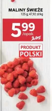 Maliny świeże polskie