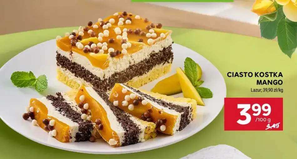 Ciasto Kostka Mango Lazur