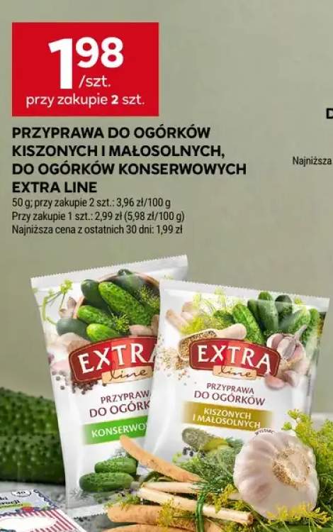 Przyprawa do ogórków kiszonych i małosolnych Extra Line +1 wariant