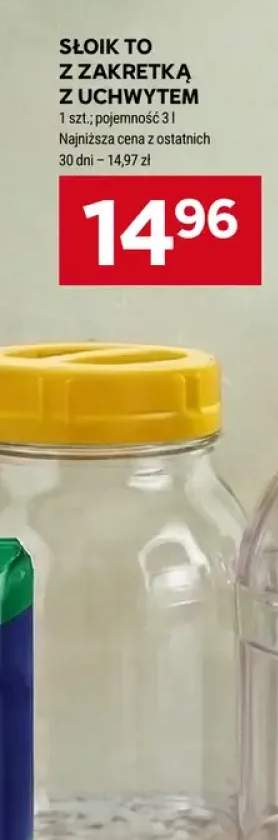 Słoik z zakrętką z uchwytem 3 l