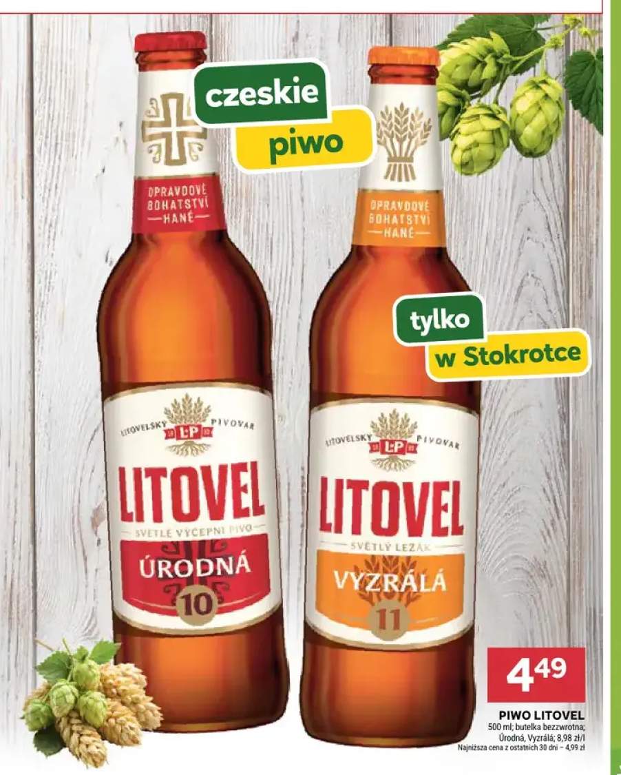 Piwo Litovel Úrodná +1 wariant