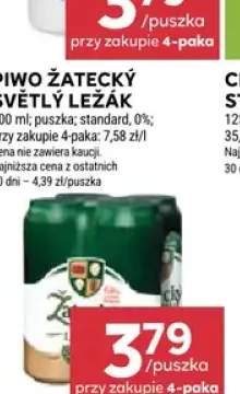 Piwo Żatecký Světlý Ležák 4-pak 500 ml +1 wariant