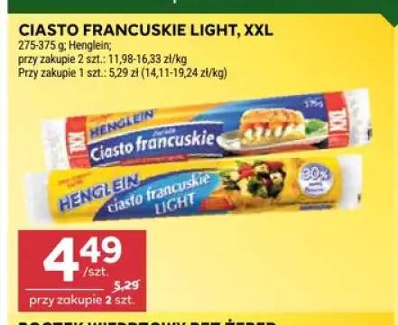 Ciasto francuskie XXL Henglein +1 wariant