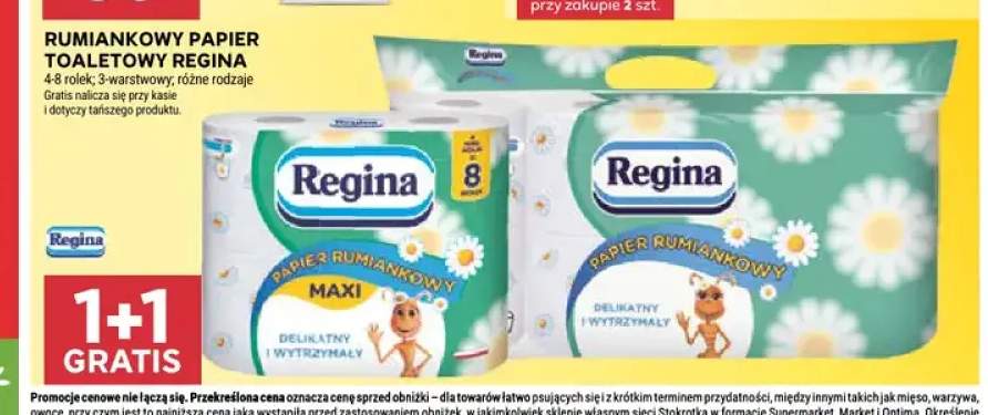 Rumiankowy papier toaletowy Regina Maxi +1 wariant