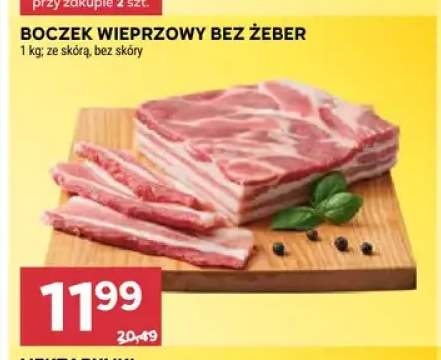 Boczek wieprzowy bez żeber ze skórą +1 wariant