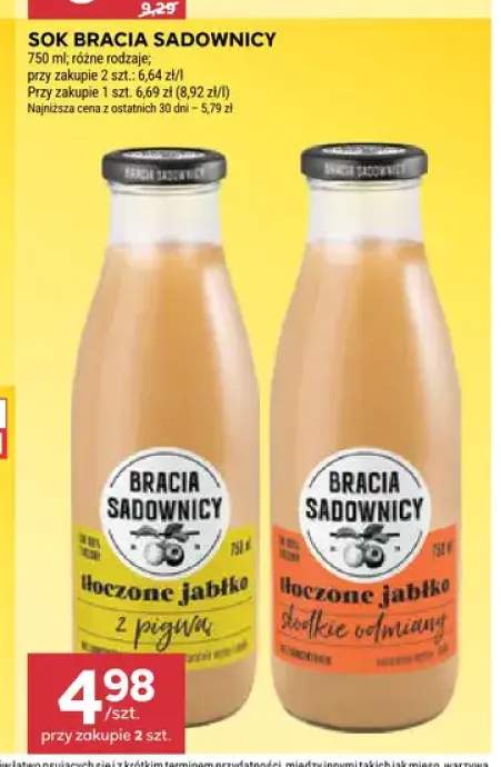 Sok tłoczone jabłko z pigwą Bracia Sadownicy +1 wariant