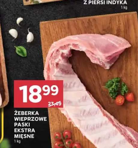 Żeberka wieprzowe paski ekstra mięsne