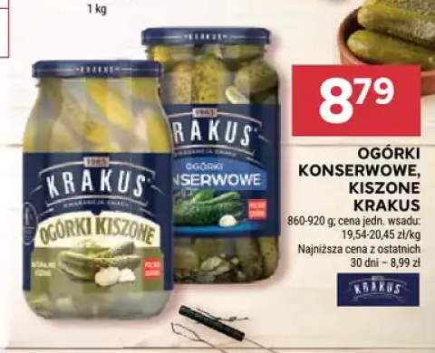 Ogórki kiszone Krakus +1 wariant