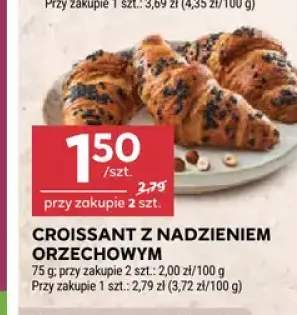 Croissant z nadzieniem orzechowym