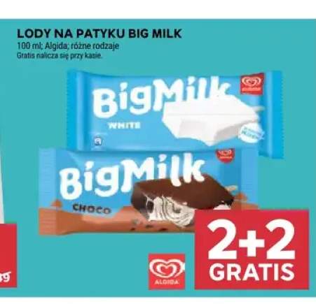 Lody na patyku Big Milk White +1 wariant