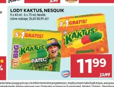 Lody Kaktus Nestlé +1 wariant