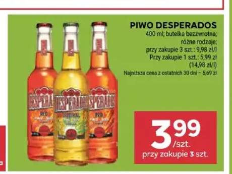 Piwo smakowe Desperados Original +2 warianty