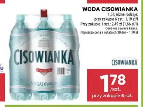 Woda niegazowana Cisowianka +1 wariant