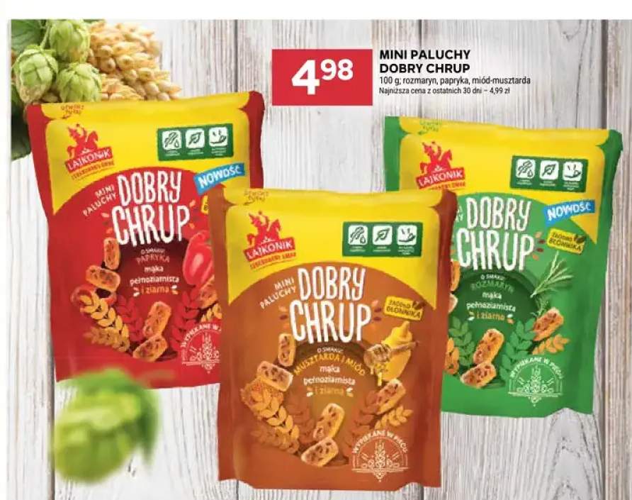 Mini paluchy Dobry Chrup papryka Lajkonik +2 warianty