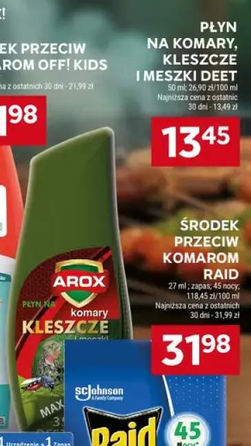 Płyn na komary kleszcze i meszki DEET Arox