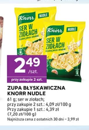 Zupa błyskawiczna Knorr Nudle ser w ziołach