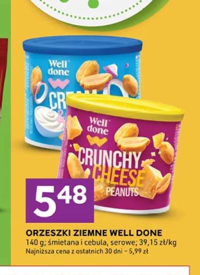 Orzeszki ziemne o smaku śmietany z cebulą Well Done Creamy +1 wariant