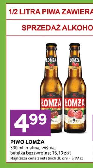Piwo Łomża malina +1 wariant